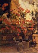 Childe Hassam Geraniums France oil painting reproduction